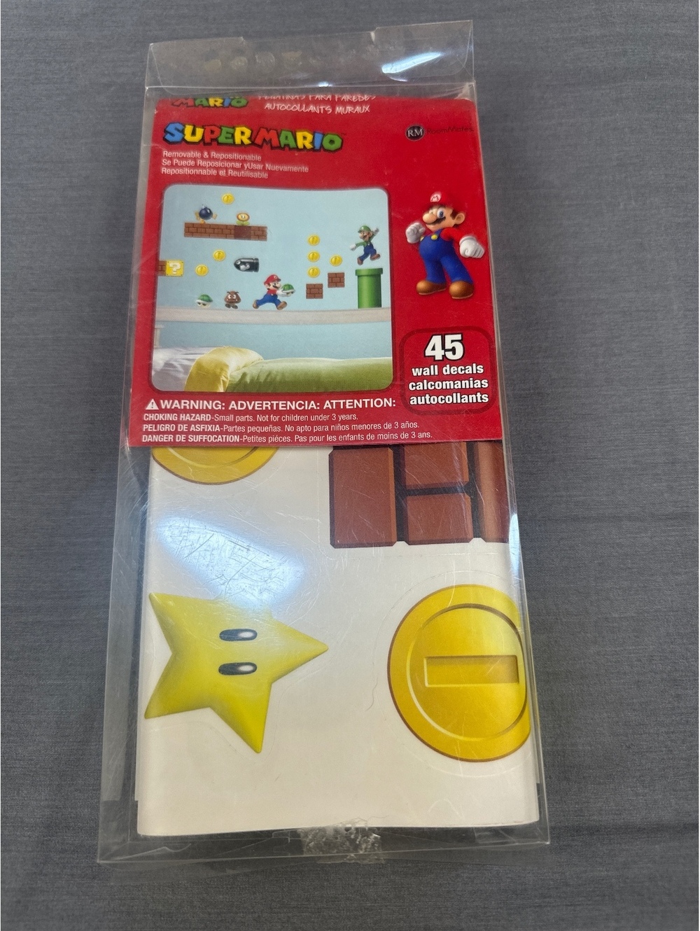RoomMates Super Mario Wall Decals 45 Peel and Stick Stickers
